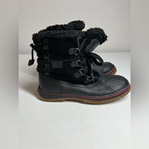 Pajar Women's Boots Black Leather Insulated Waterproof Winter Bootie US 7